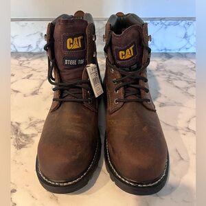 NWT Caterpillar work steel toe boots brown size 10.5